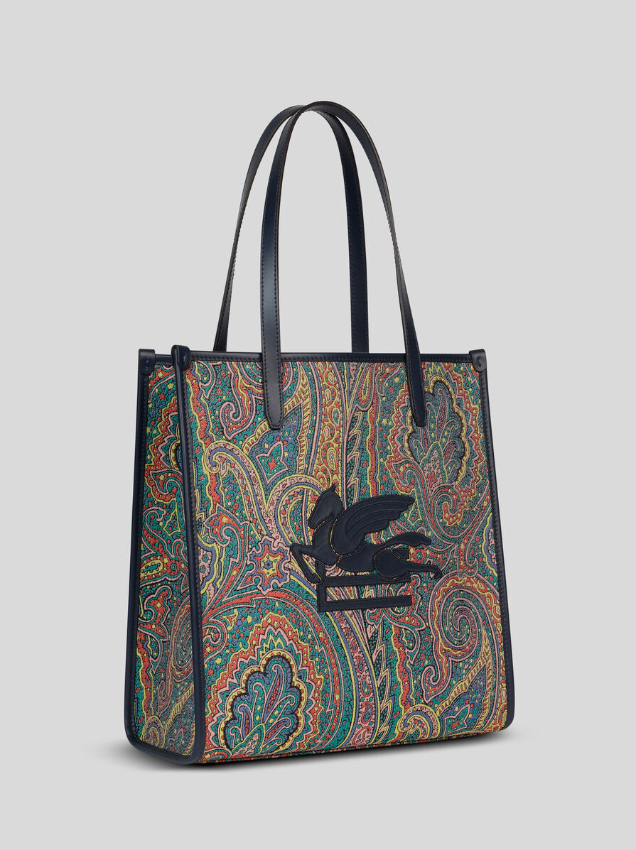 MEDIUM LOVE TROTTER BAG WITH MULTICOLOURED PAISLEY MOTIF - 5