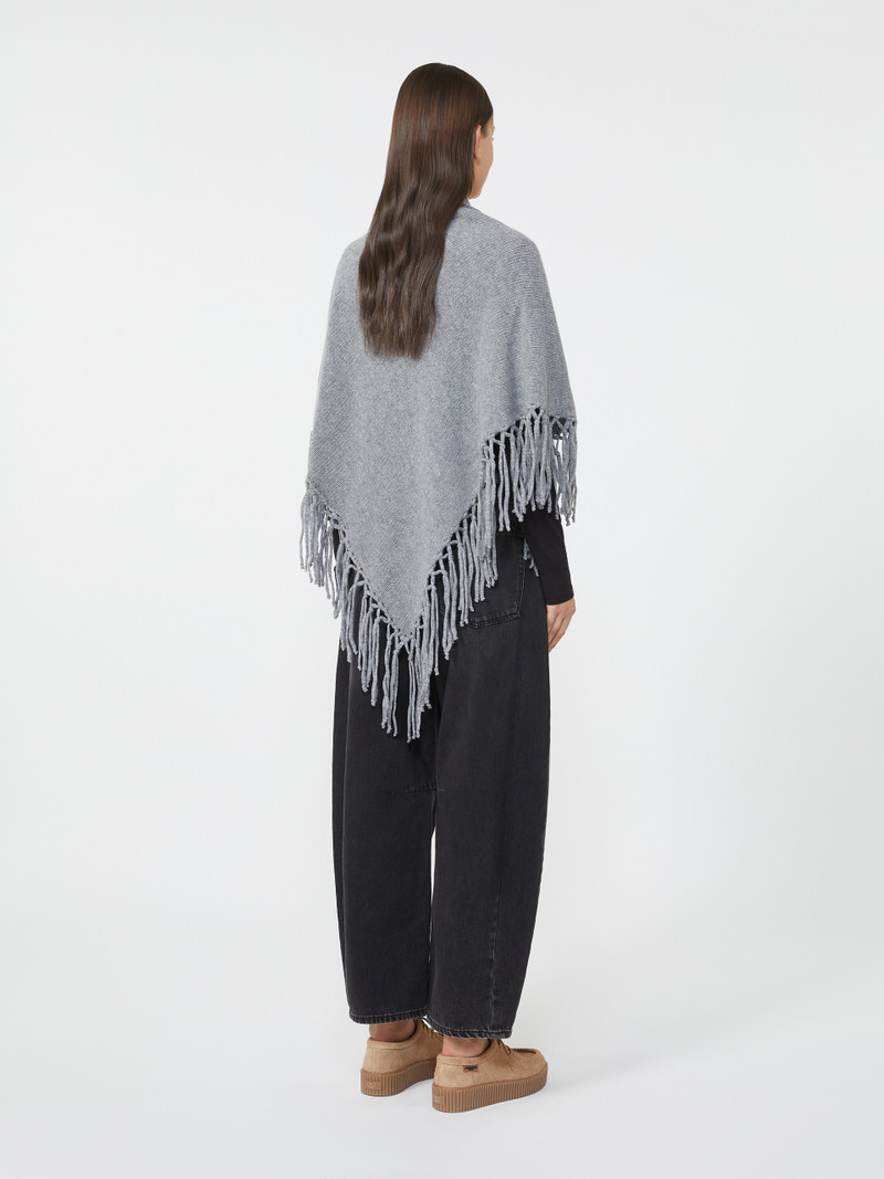 TORNADO Wool shawl with fringes 3
