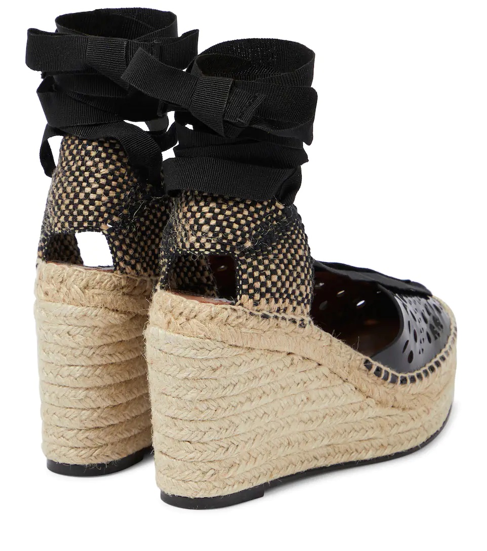 Laser-cut espadrille wedges - 3