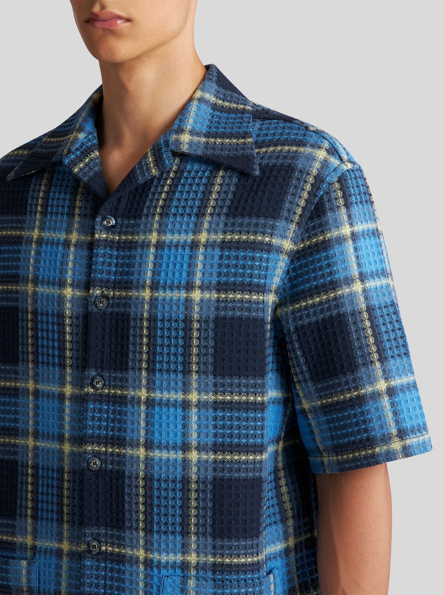 CHECK JACQUARD BOWLING SHIRT - 3