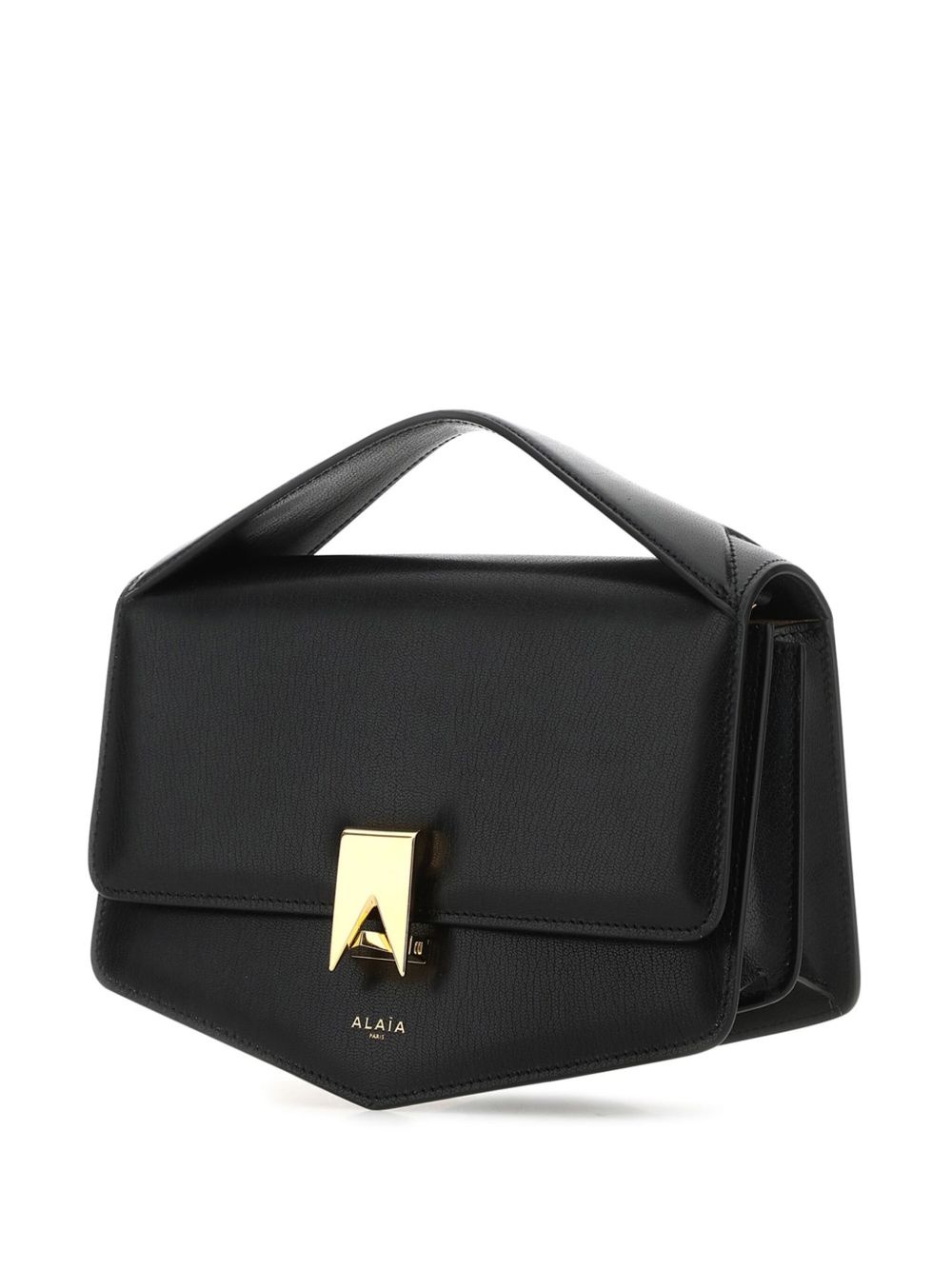 logo-plaque leather shoulder bag - 3