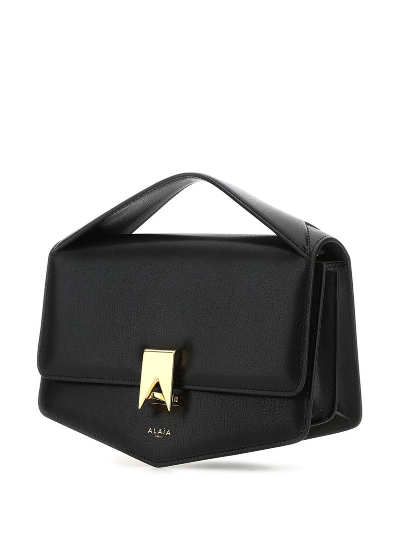 logo-plaque leather shoulder bag 3