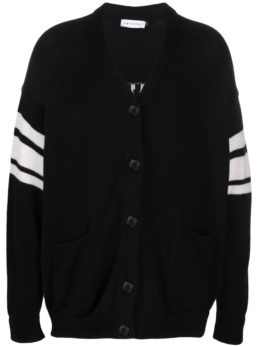 stripe-detailed knitted cardigan - 1