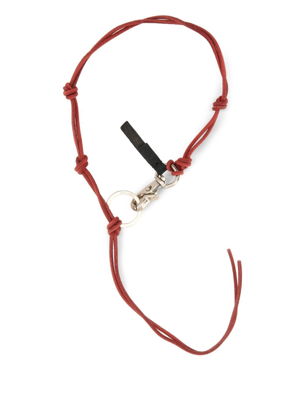 knotted leather keyring - 2