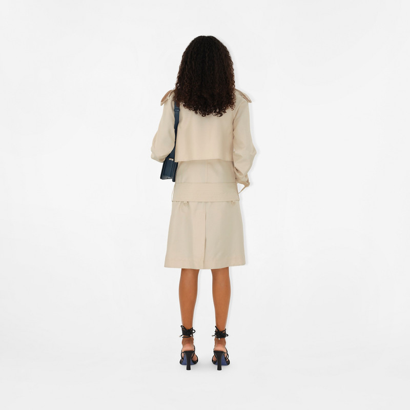 Mid-length Silk Blend Trench Coat 4