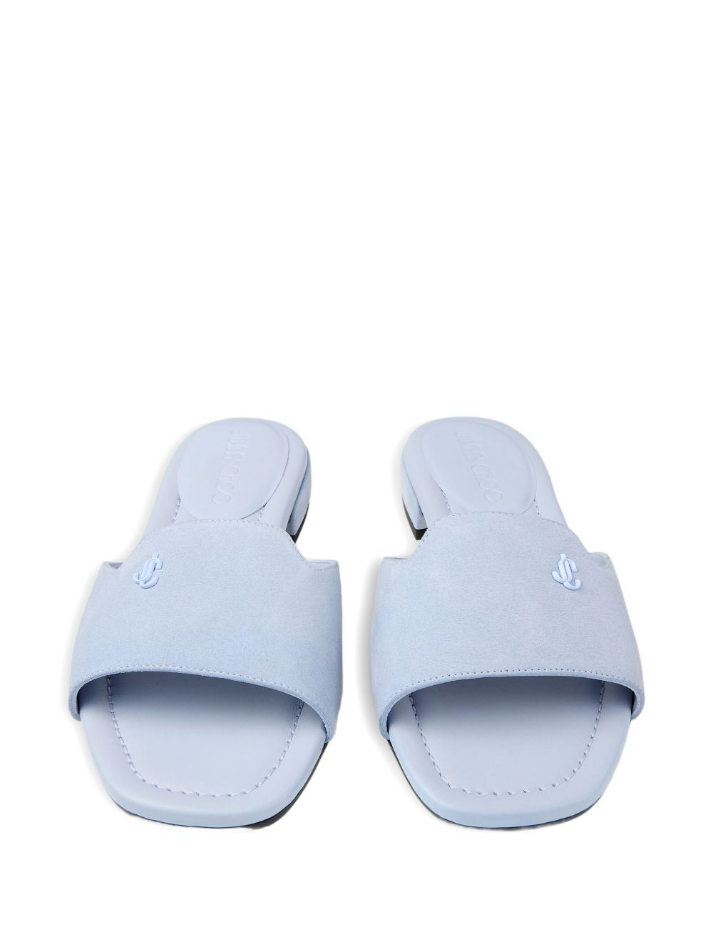 Dina logo-embellished suede flat sandals - 4