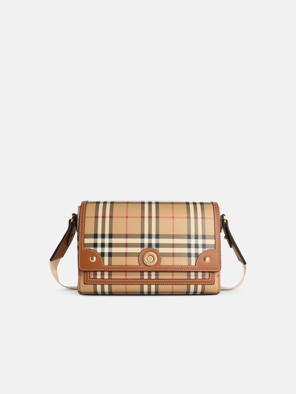 'NOTE' CROSSBODY BAG IN BRIAR BROWN COTTON BLEND - 1