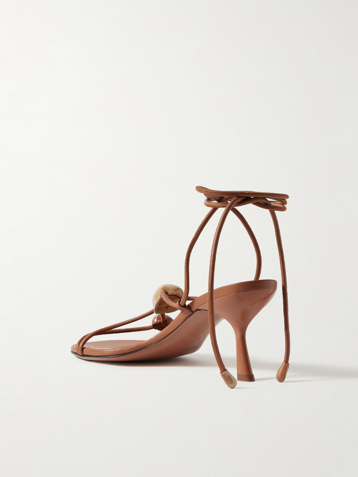 Gleam Embellished Leather Sandals - 3