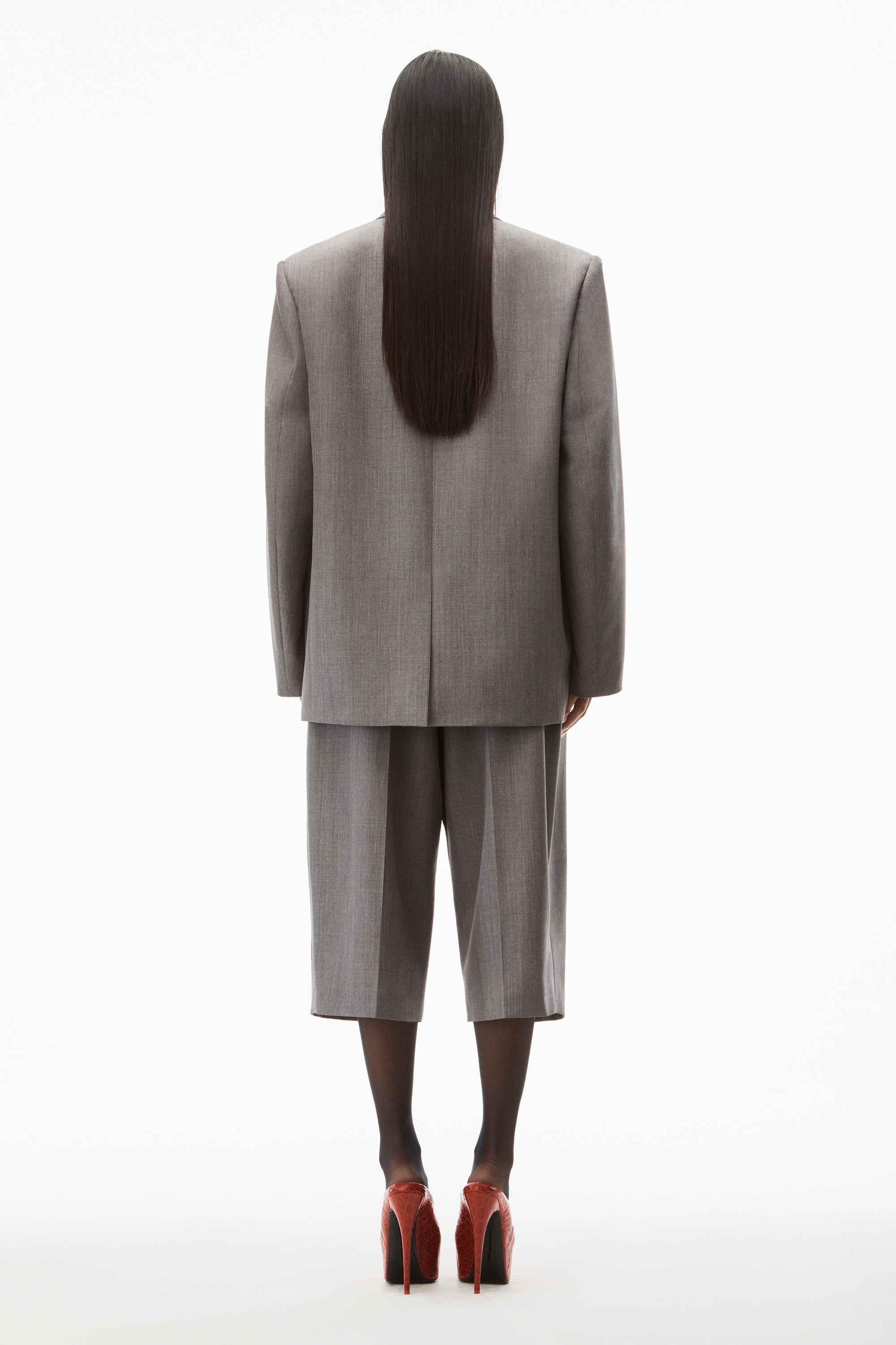 COMBO COLLARED BLAZER IN WOOL BLEND - 5