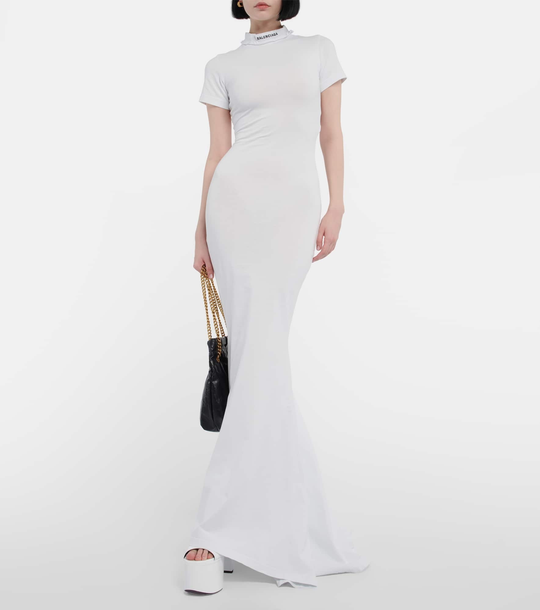 Cotton-blend T-shirt maxi dress - 2