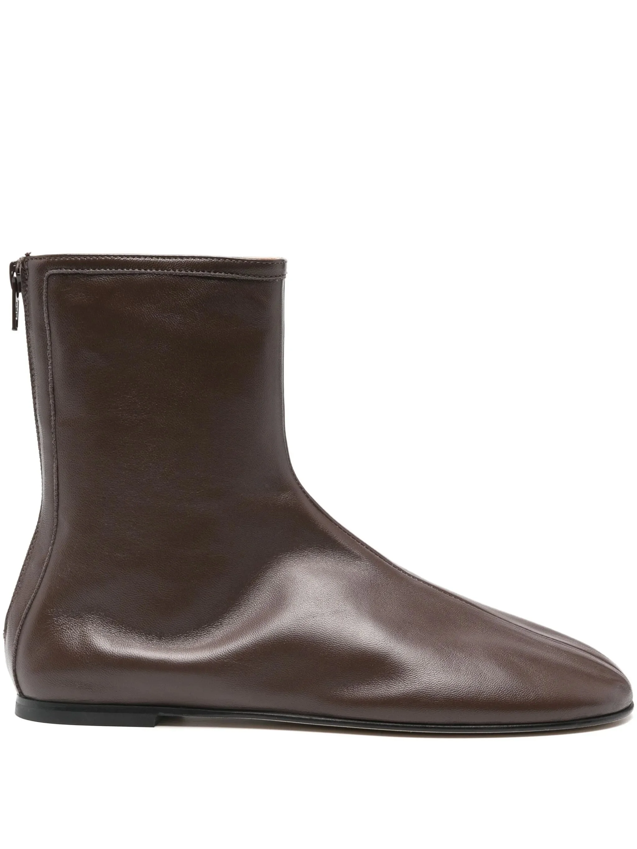 Dear Frances Balla Leather Zipped Ankle Boots - 1