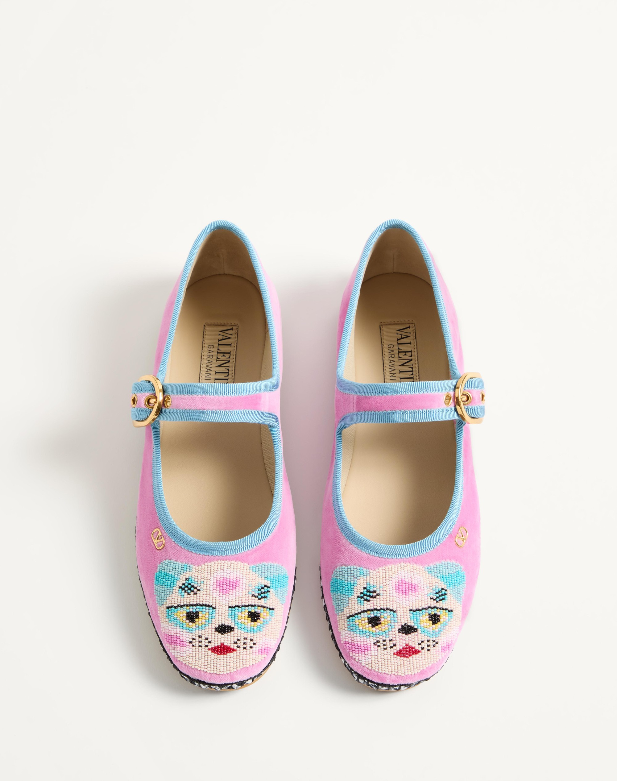 MARY-JANE ENDOUCE VELVET BALLERINA WITH LE CHAT DE LA MAISON EMBROIDERY - 3