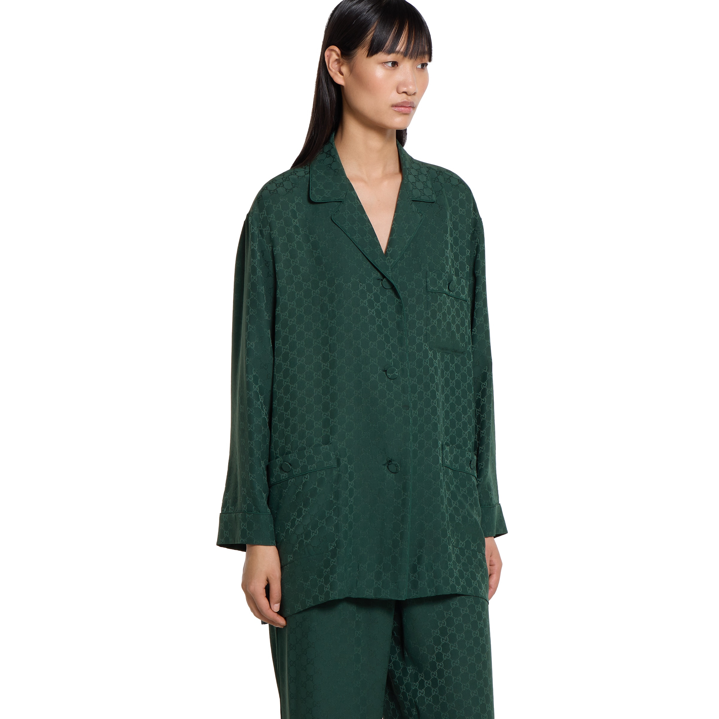GG silk jacquard shirt - 3