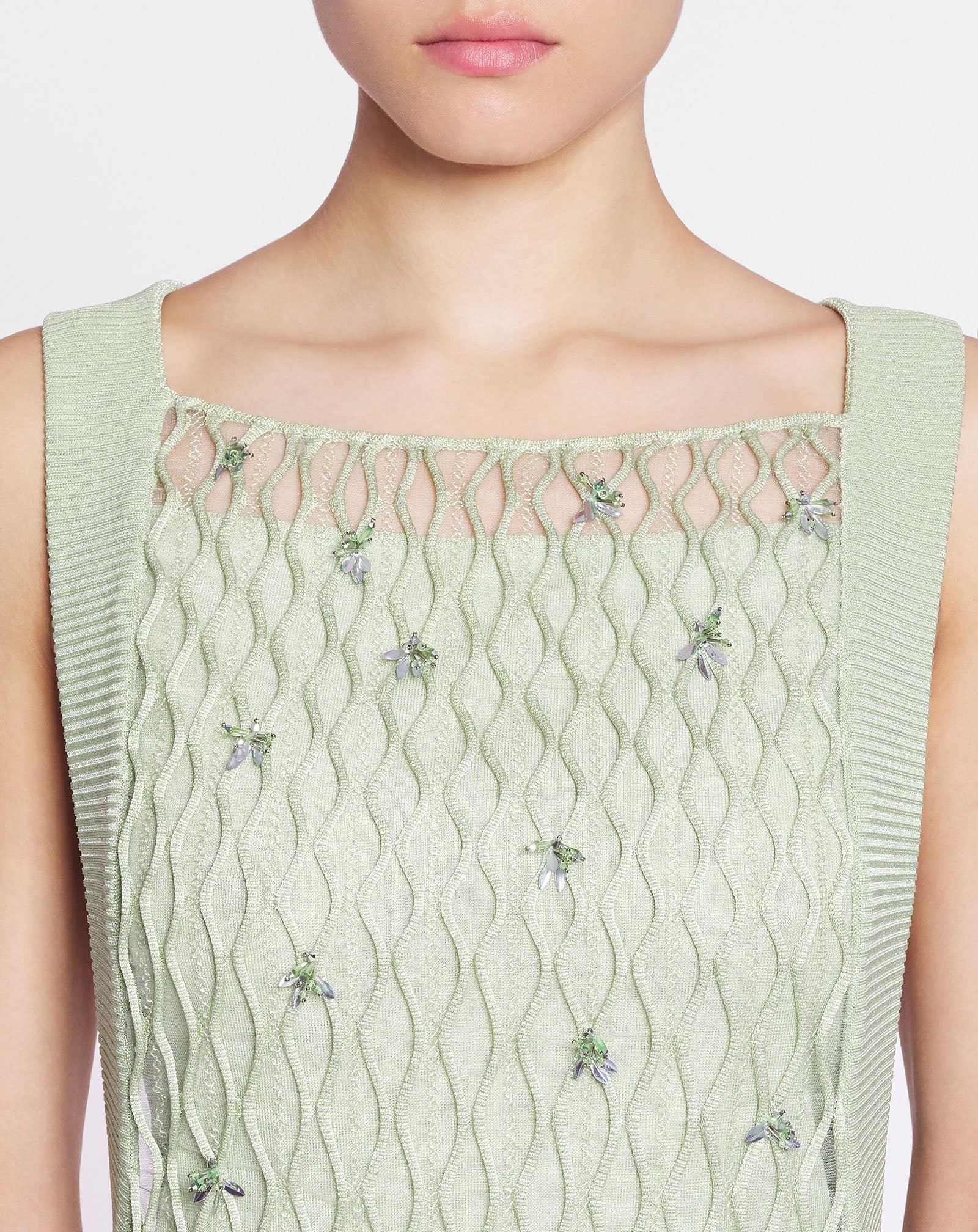 EMBROIDERED KNIT DRESS - 5