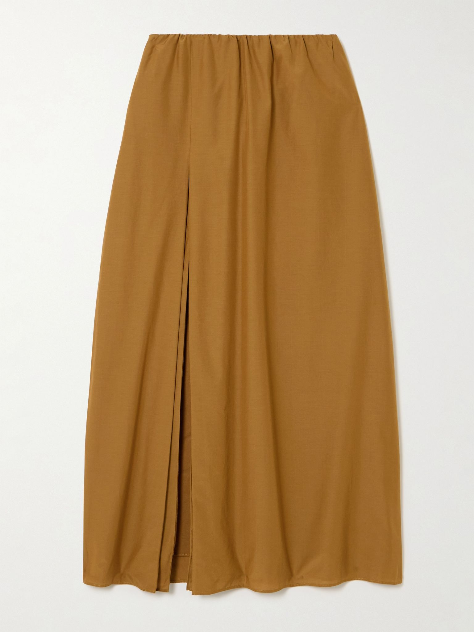Carmen cotton and silk-blend voile midi skirt Yellow - 1