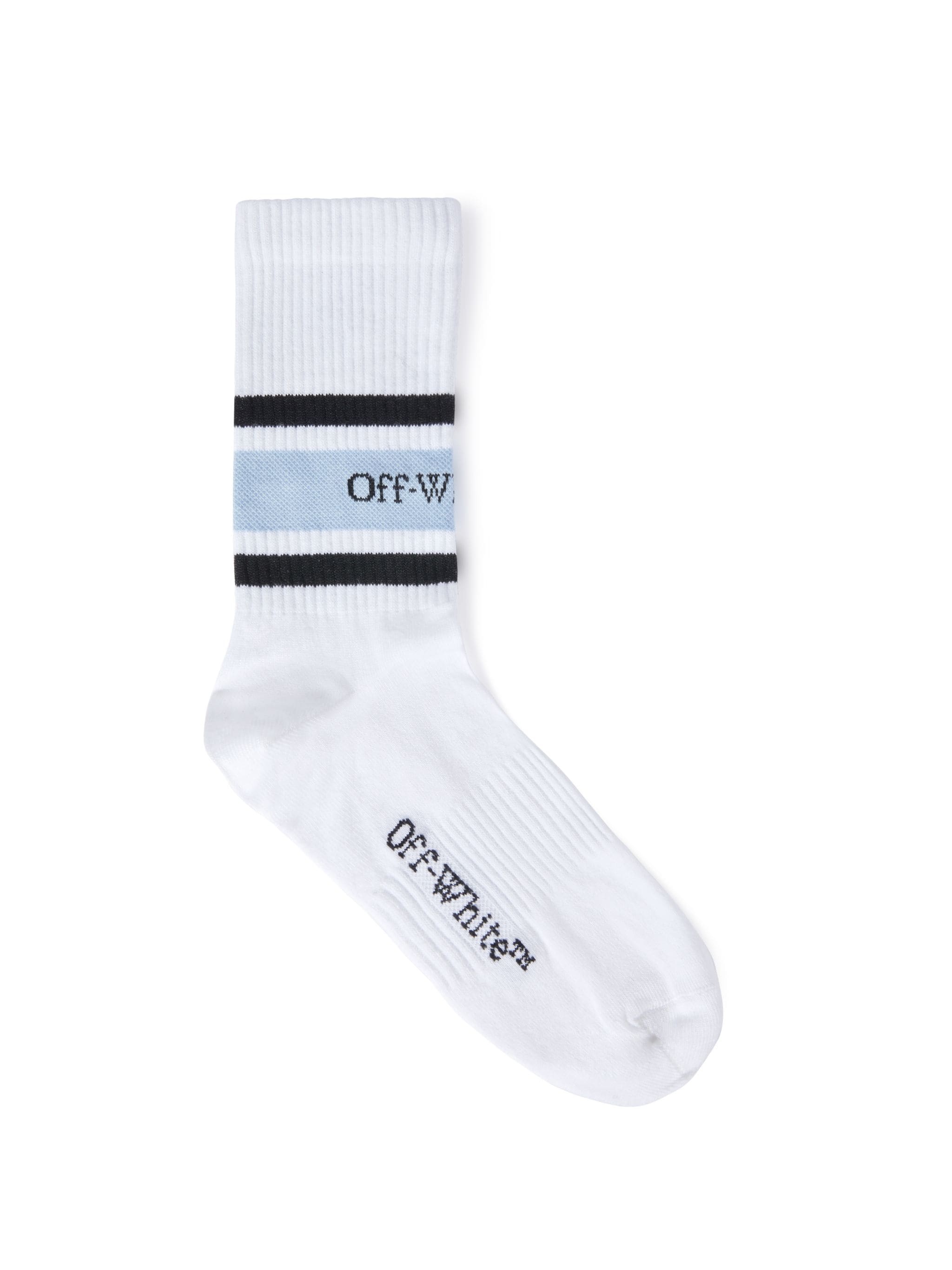 White Stripes Logo Long Socks - 1