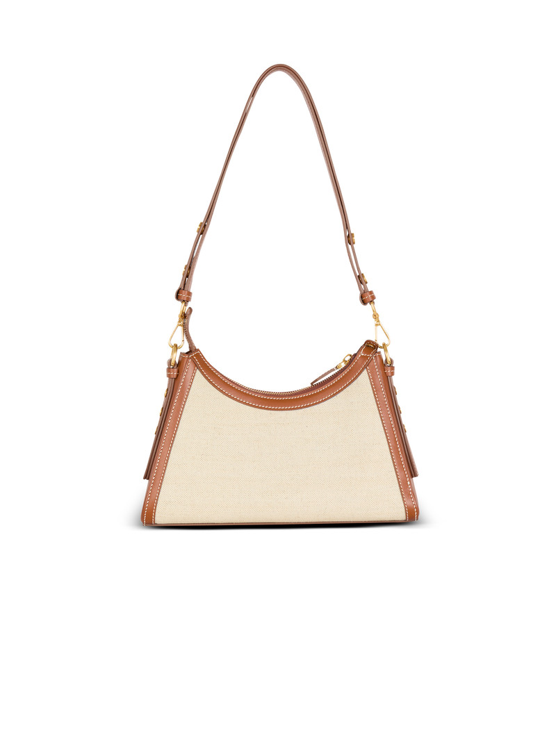 B-Buzz Hobo bag in leather and canvas 4