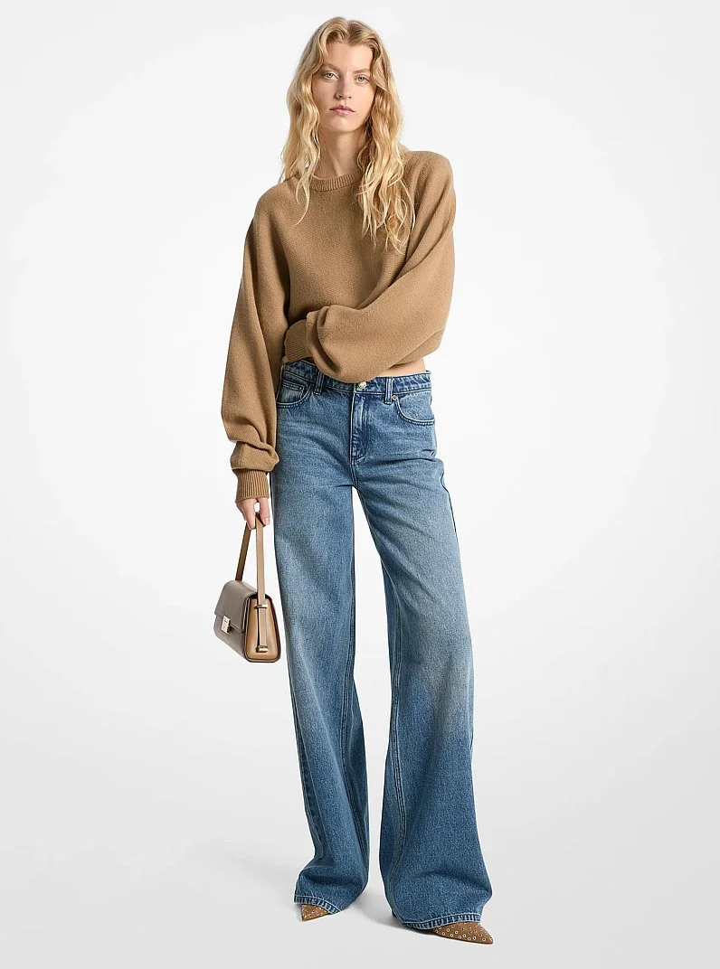 Denim Wide-Leg Jeans - 1