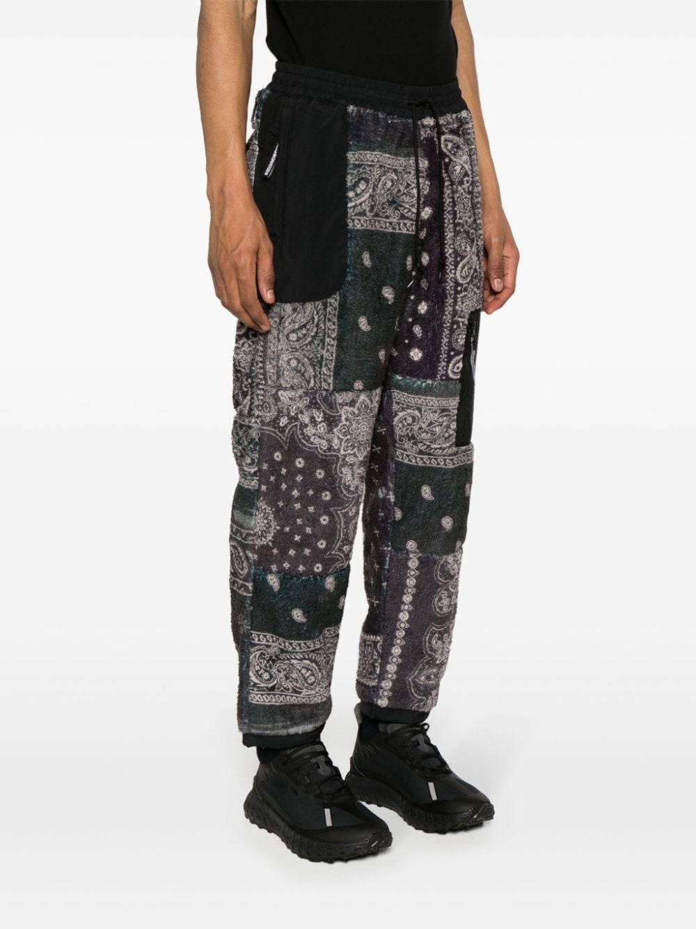 bandana-print fleece track pants - 3