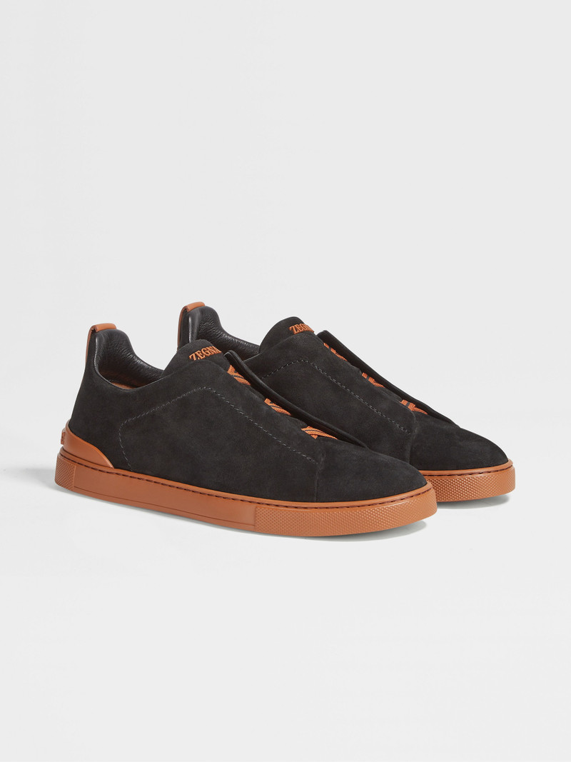 BLACK SUEDE TRIPLE STITCH™ SNEAKERS 1