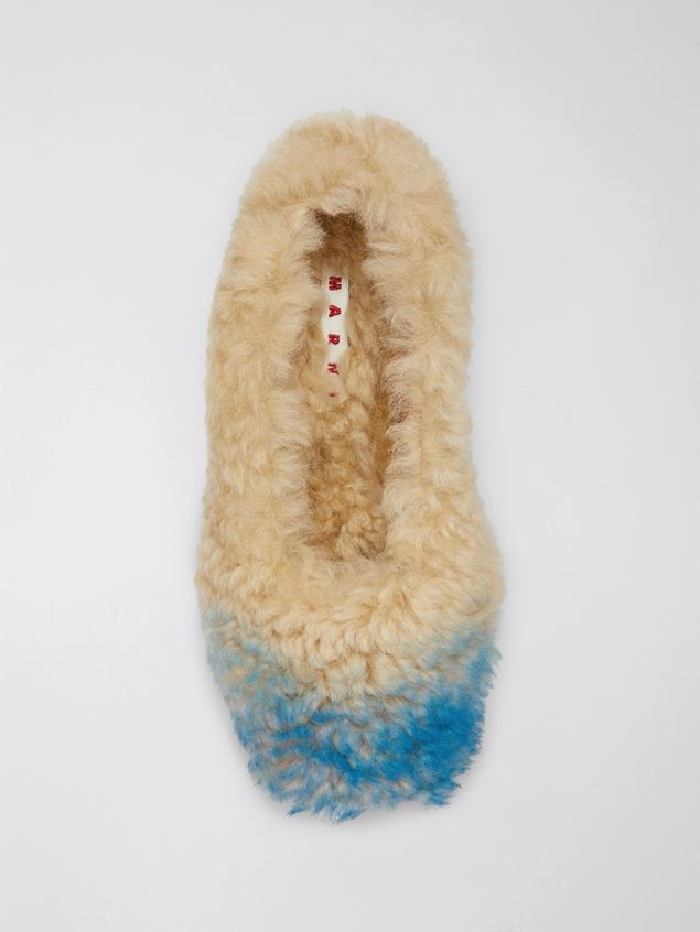 SHEEPSKIN PUMP WITH SQUARE COLOURFUL SPRAY CAPTOE - 4