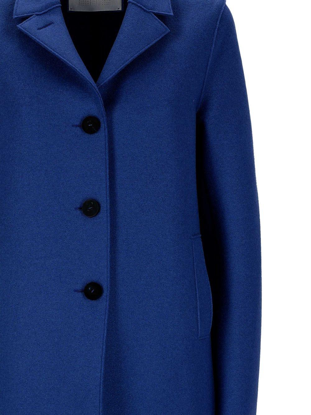 button-fastening wool coat - 3