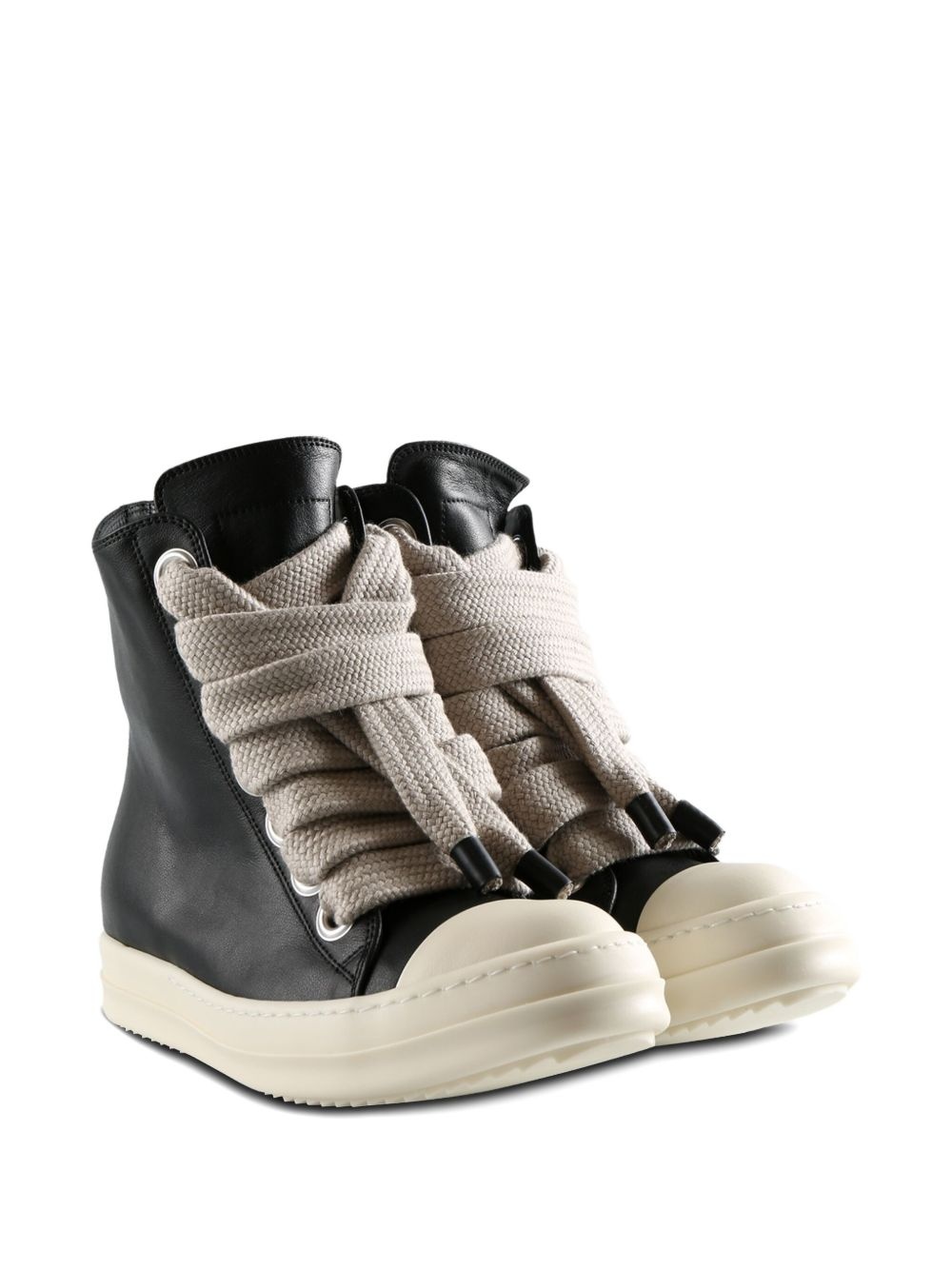 leather high-top sneakers - 2