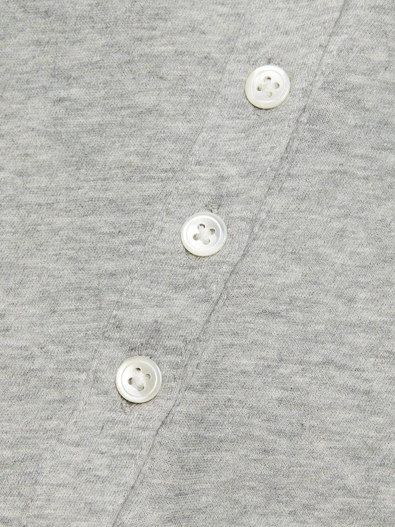 Women's Long & Lean Henley Shirt - Heather Grey 7