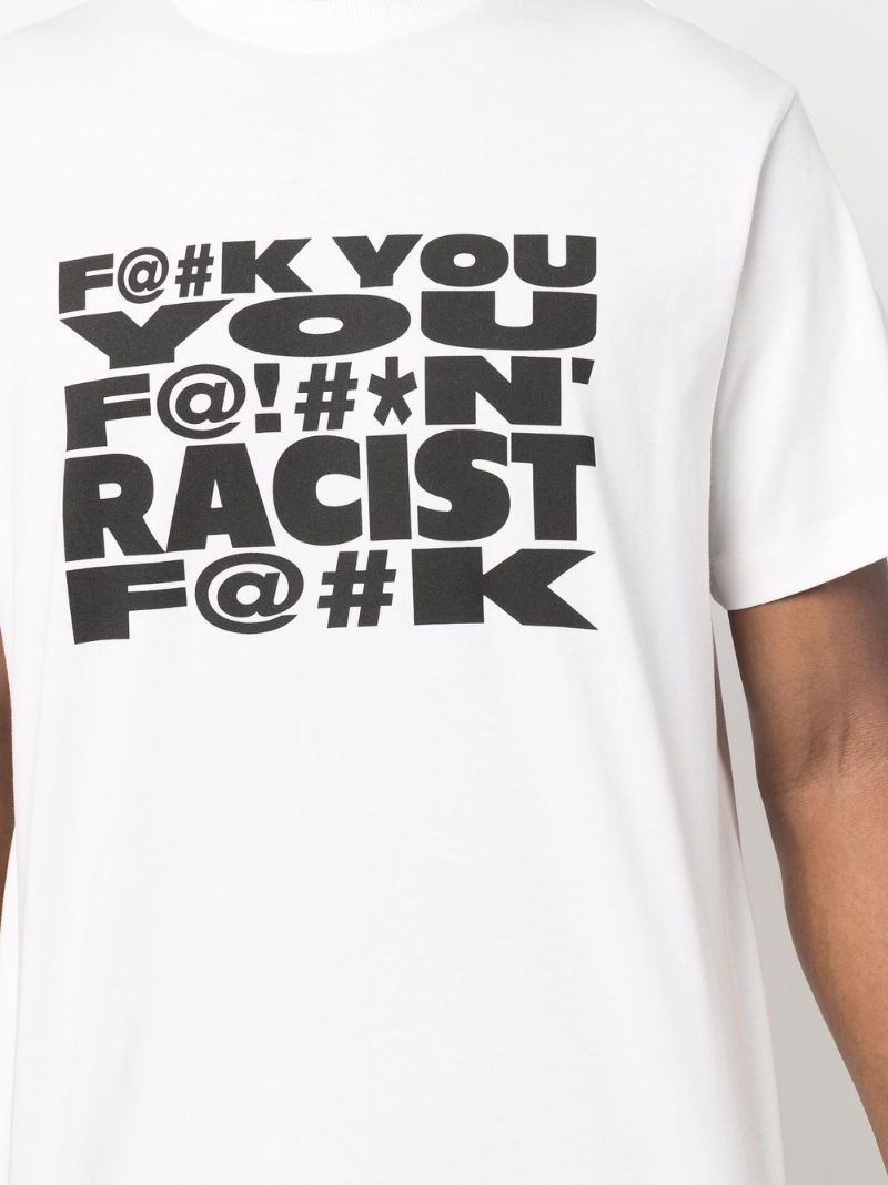 text-print crew-neck T-shirt - 5