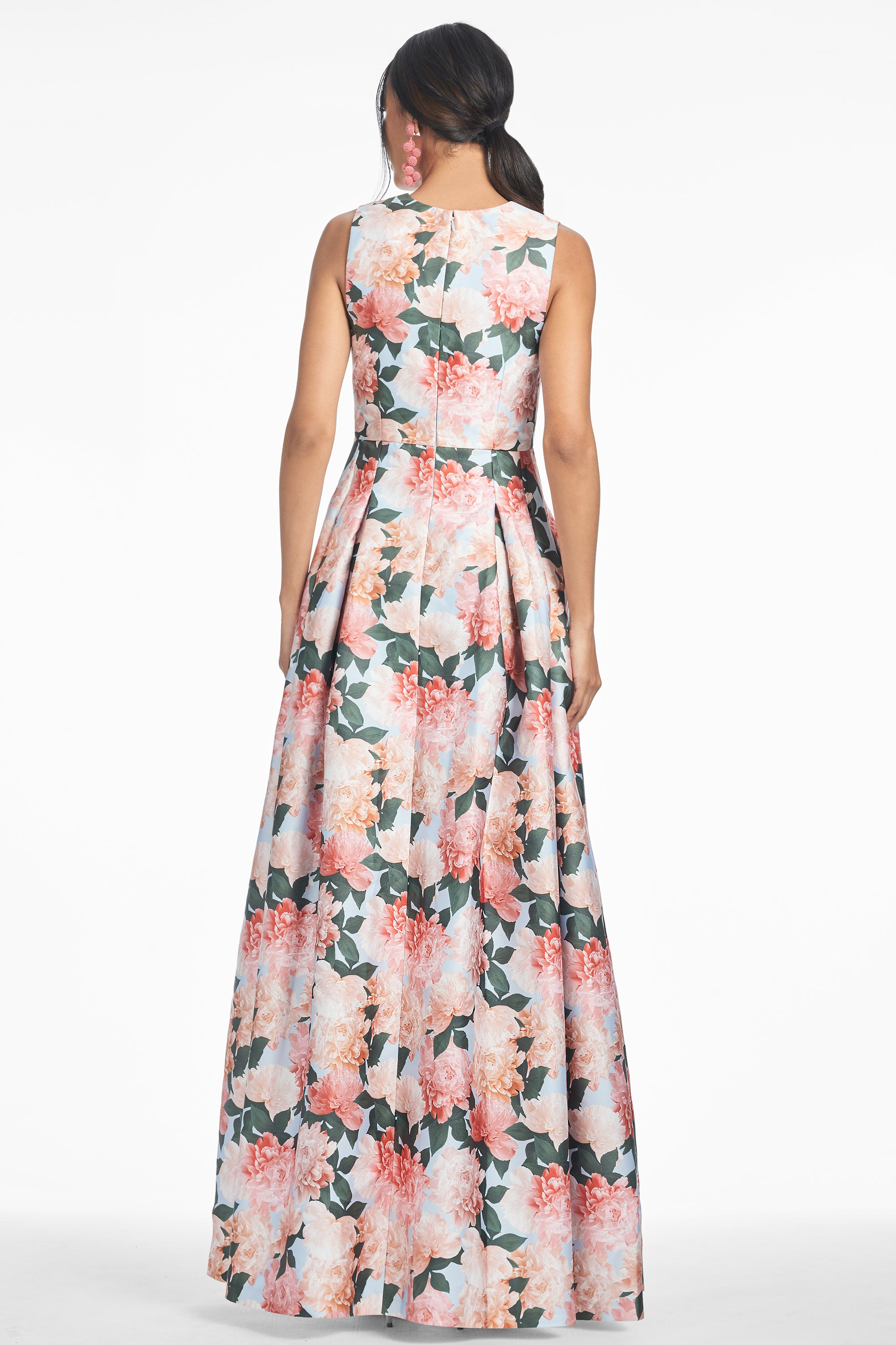 BROOKE GOWN - PEACH PEONIES - 3