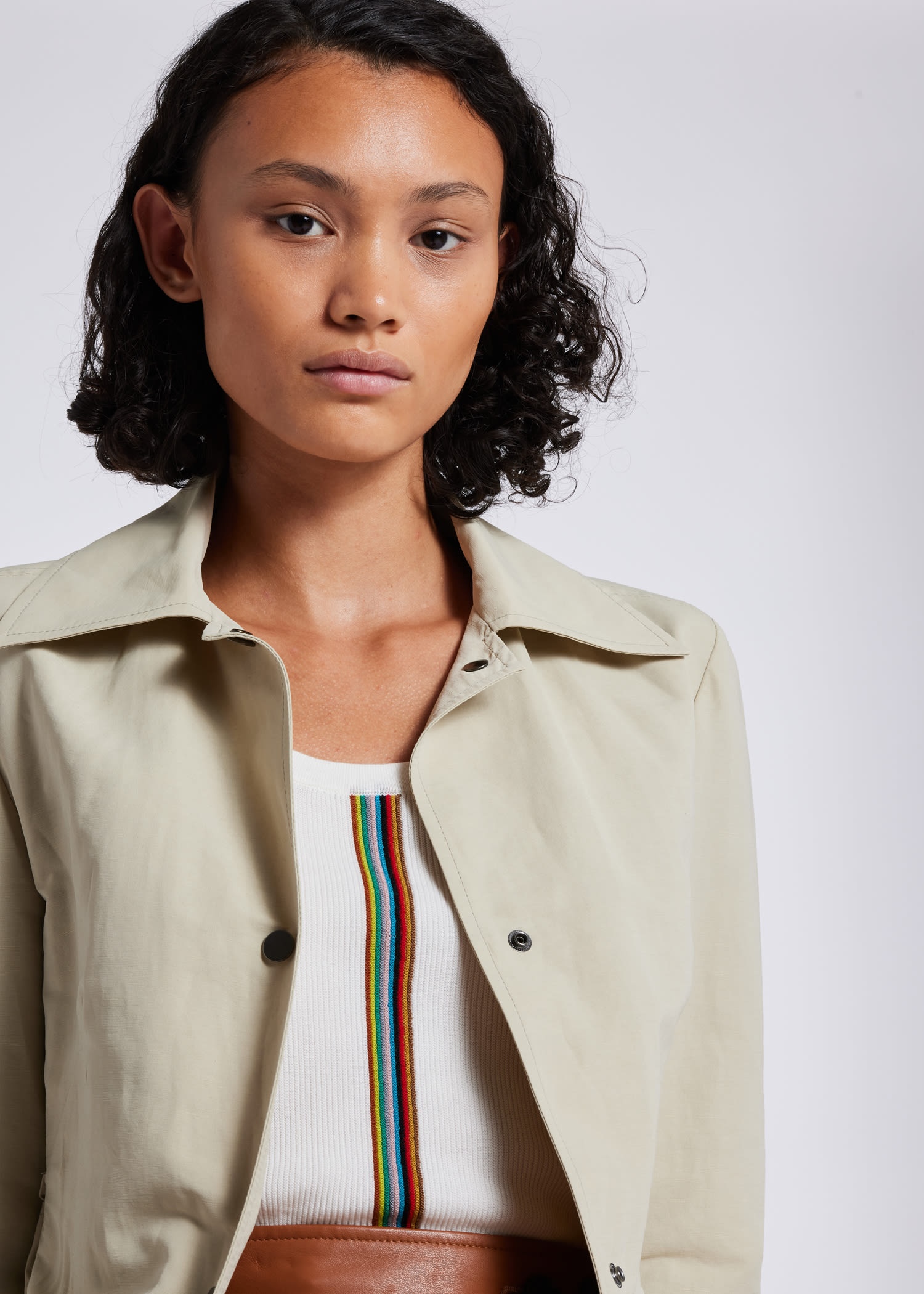 Stone Linen-Cotton Overcoat - 8