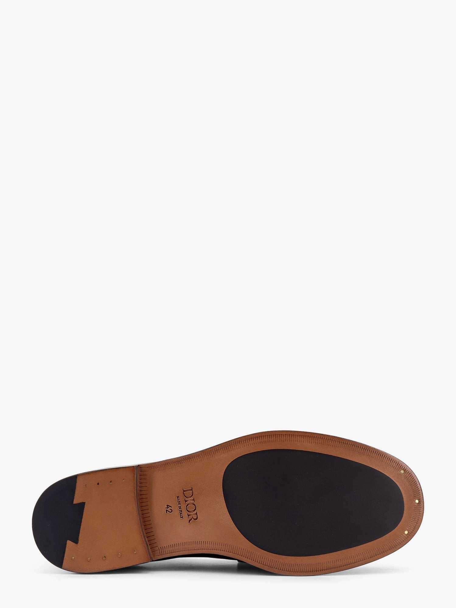 Dior Men Leather Loafer With Dior Oblique Canvas Motif - 4
