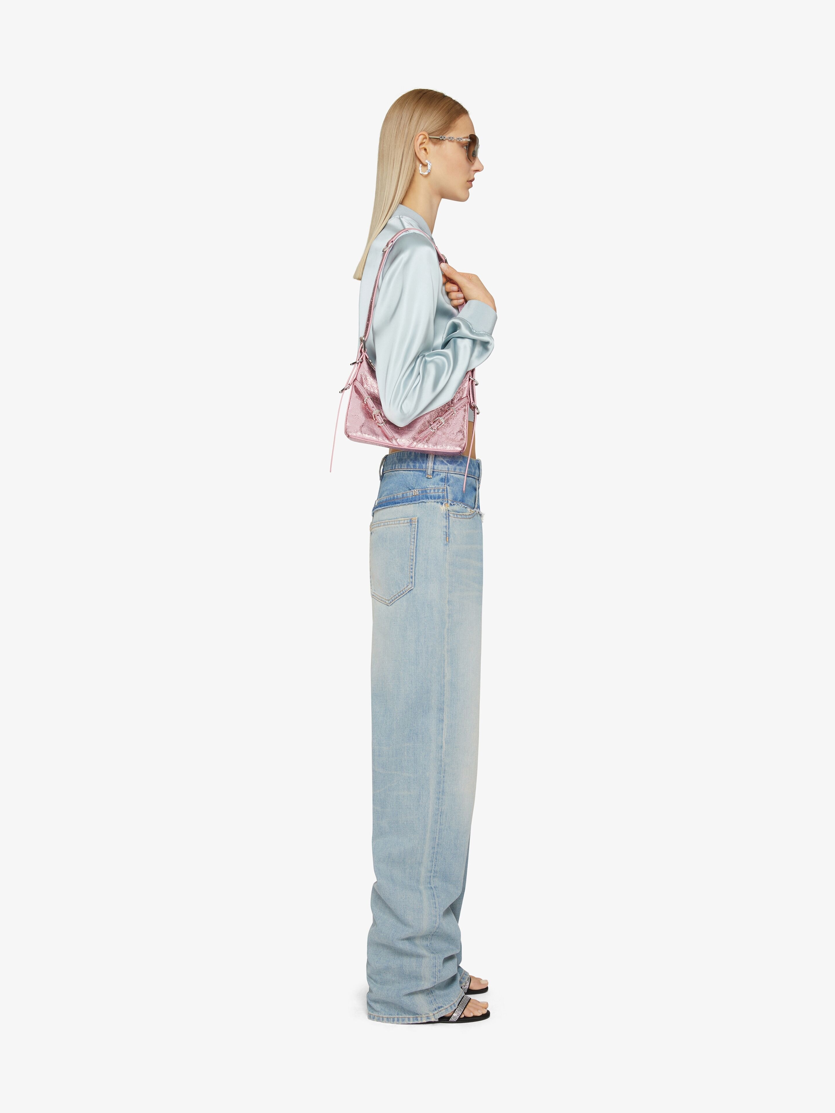 OVERSIZED JEANS IN MIXED DENIM - 3