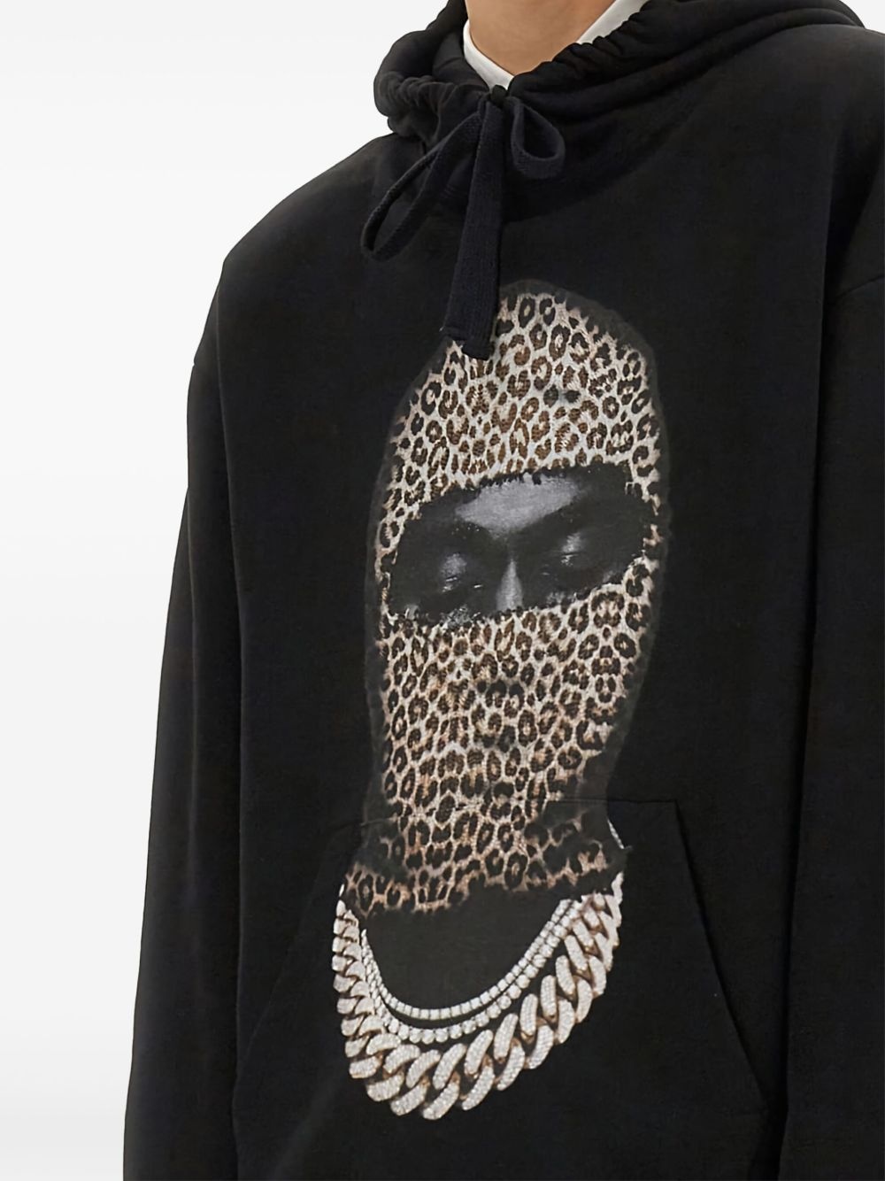 leopard-print graphic hoodie - 4
