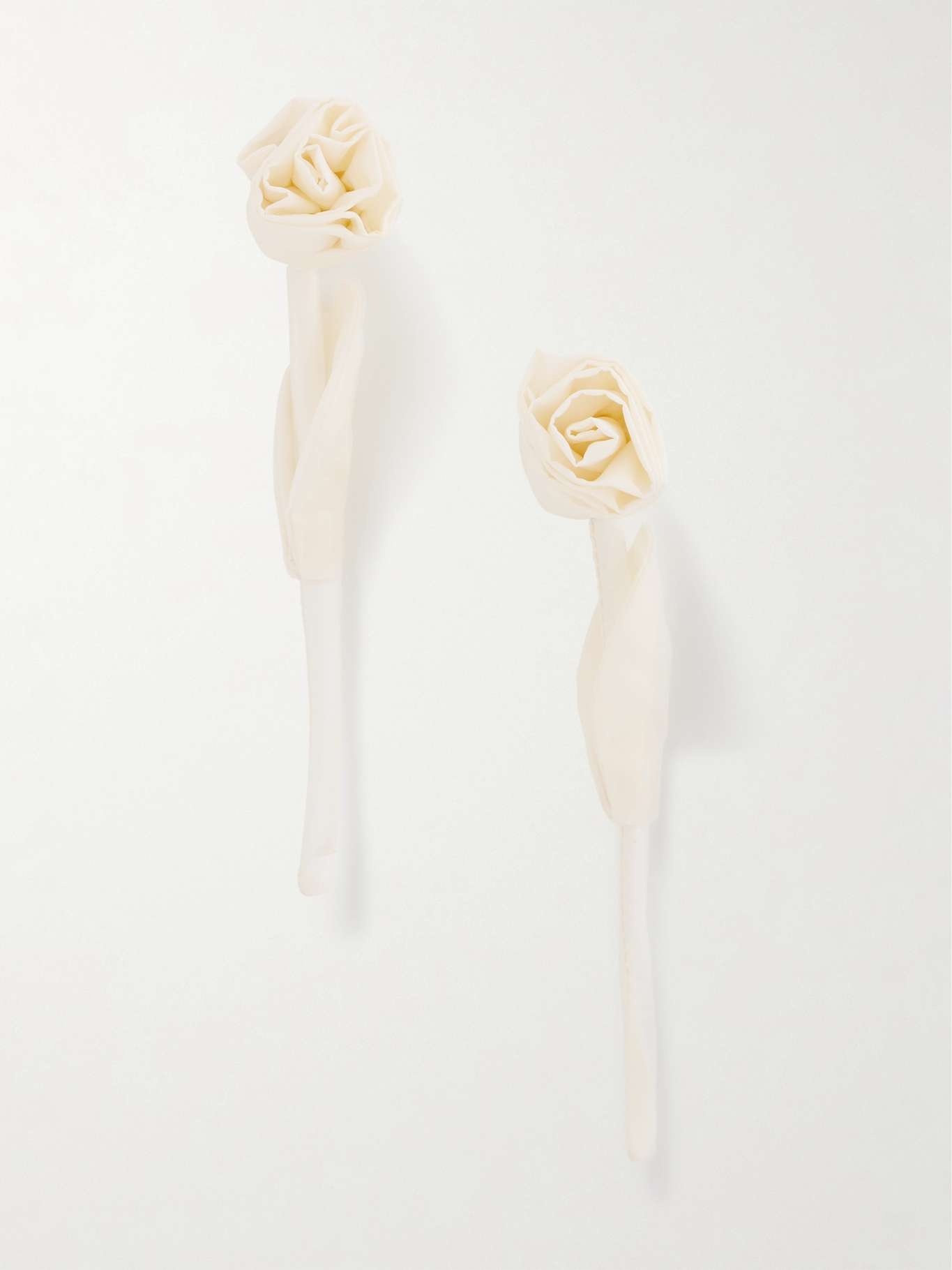 Rose gold-tone satin earrings - 1