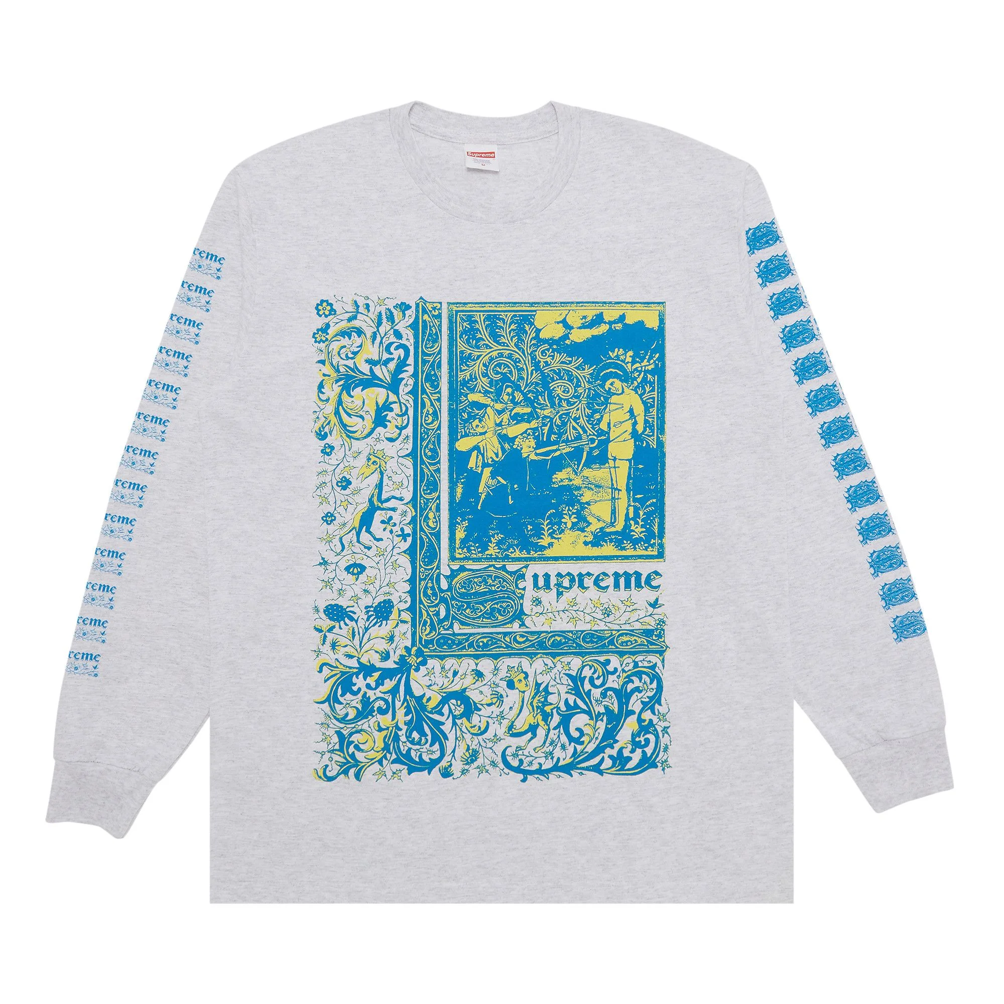 Supreme Saint Sebastian Long-Sleeve Tee 'Ash Grey' - 1