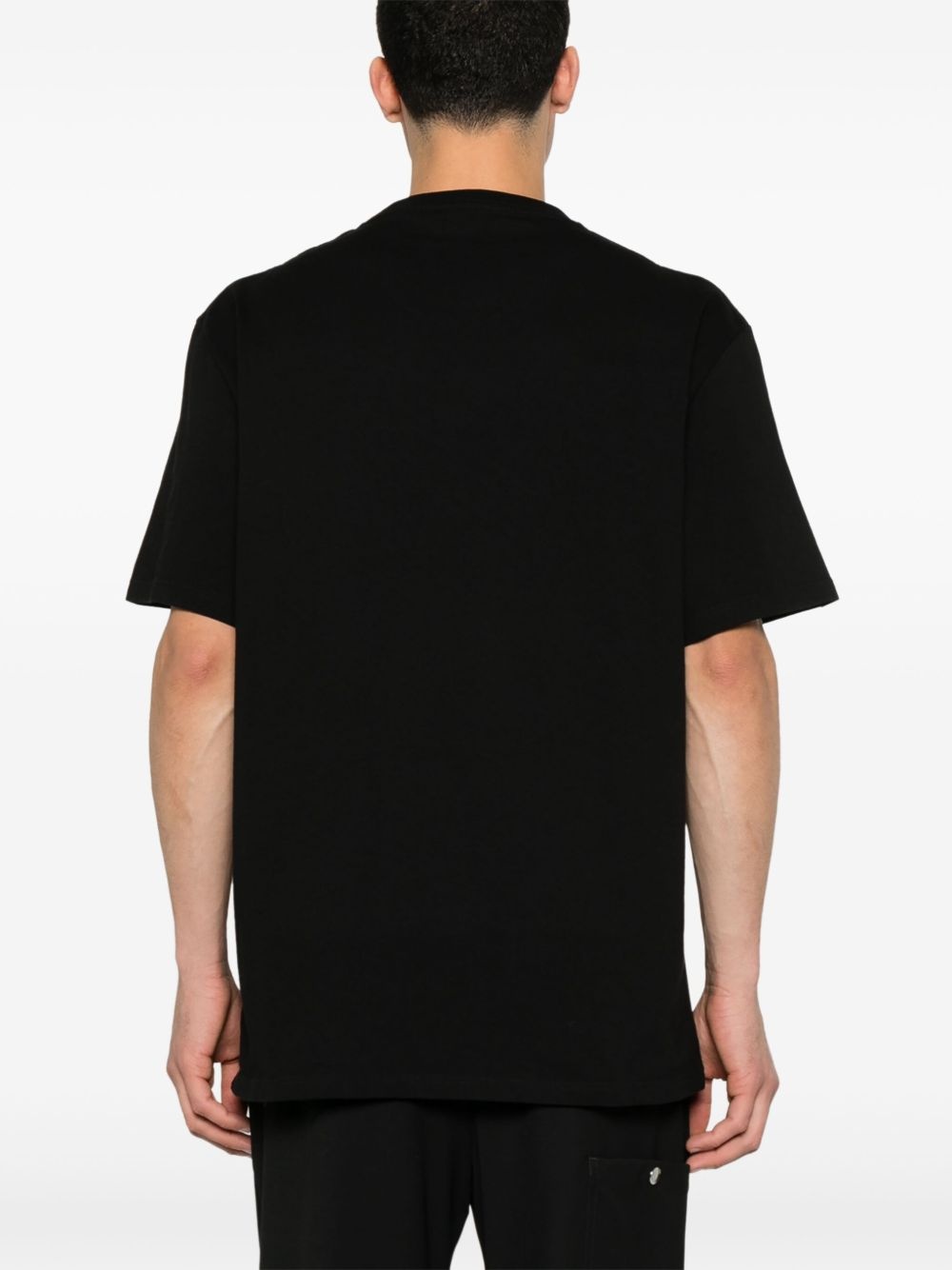 skull-flocked T-shirt - 3