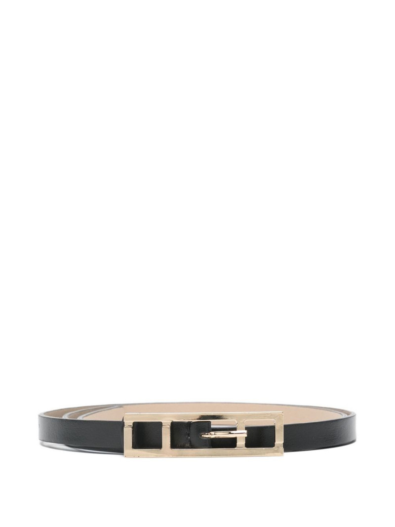rectangle-buckle leather belt 1