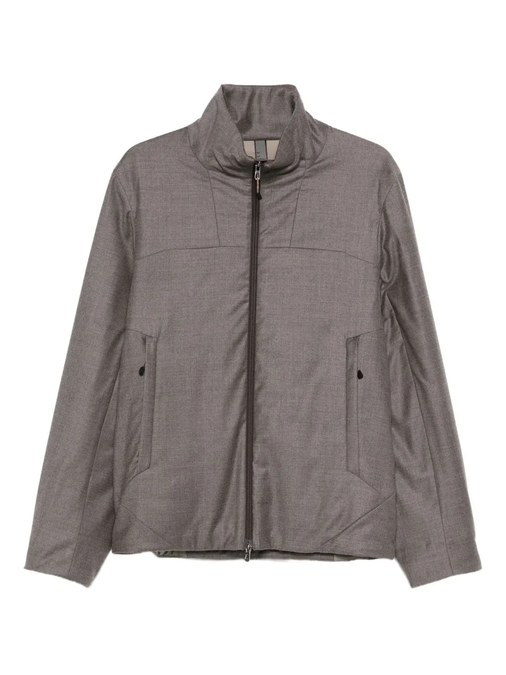 zip-front panelled jacket - 1