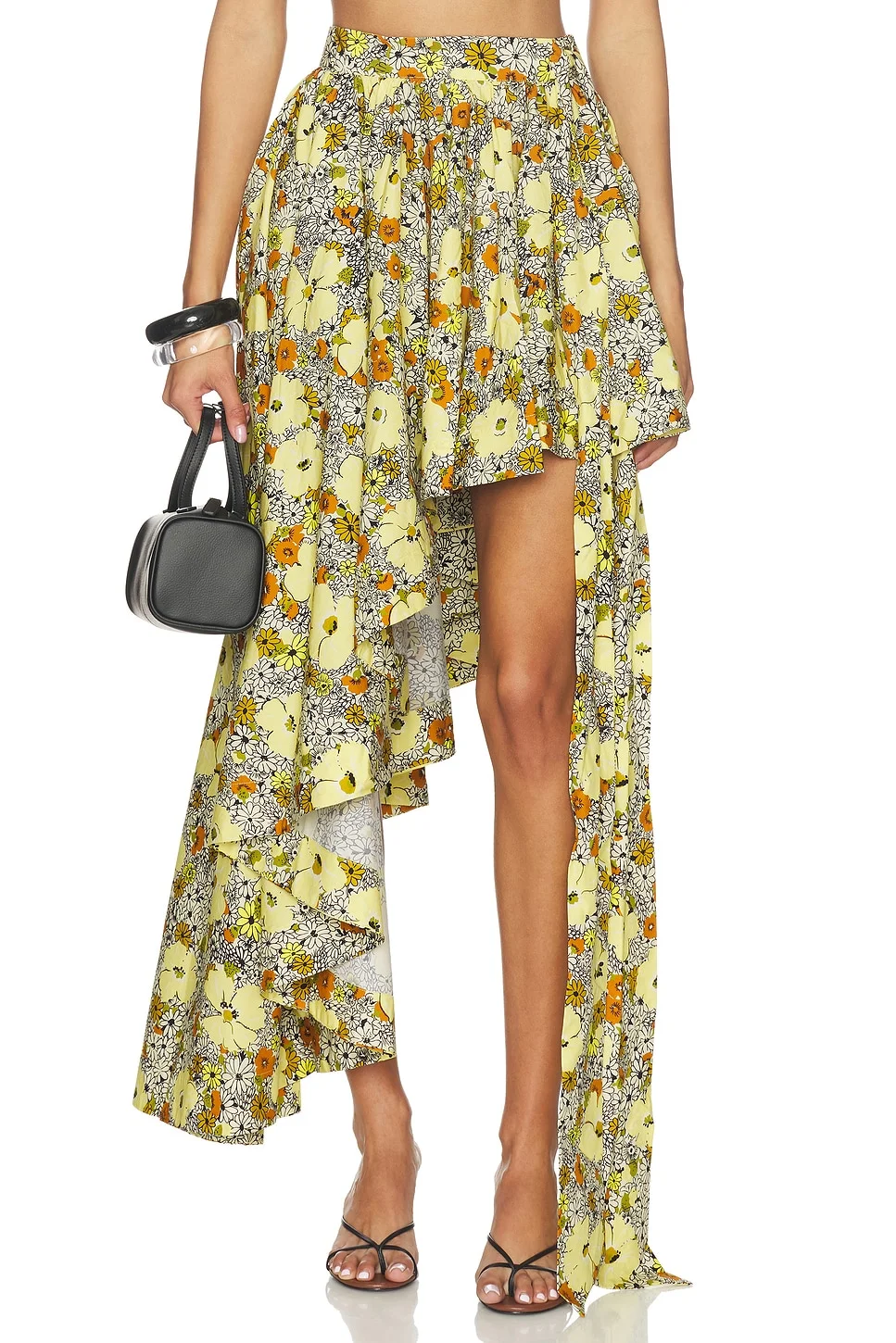 Orange Blossom Asymmetric Skirt - 1