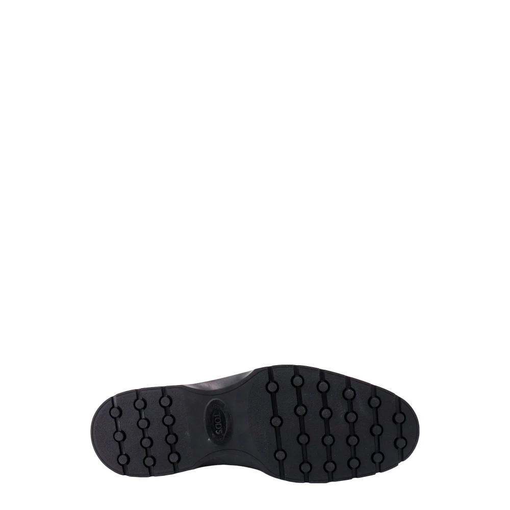 BLACK LEATHER LOAFERS RUBBER SOLE ITALY - 7