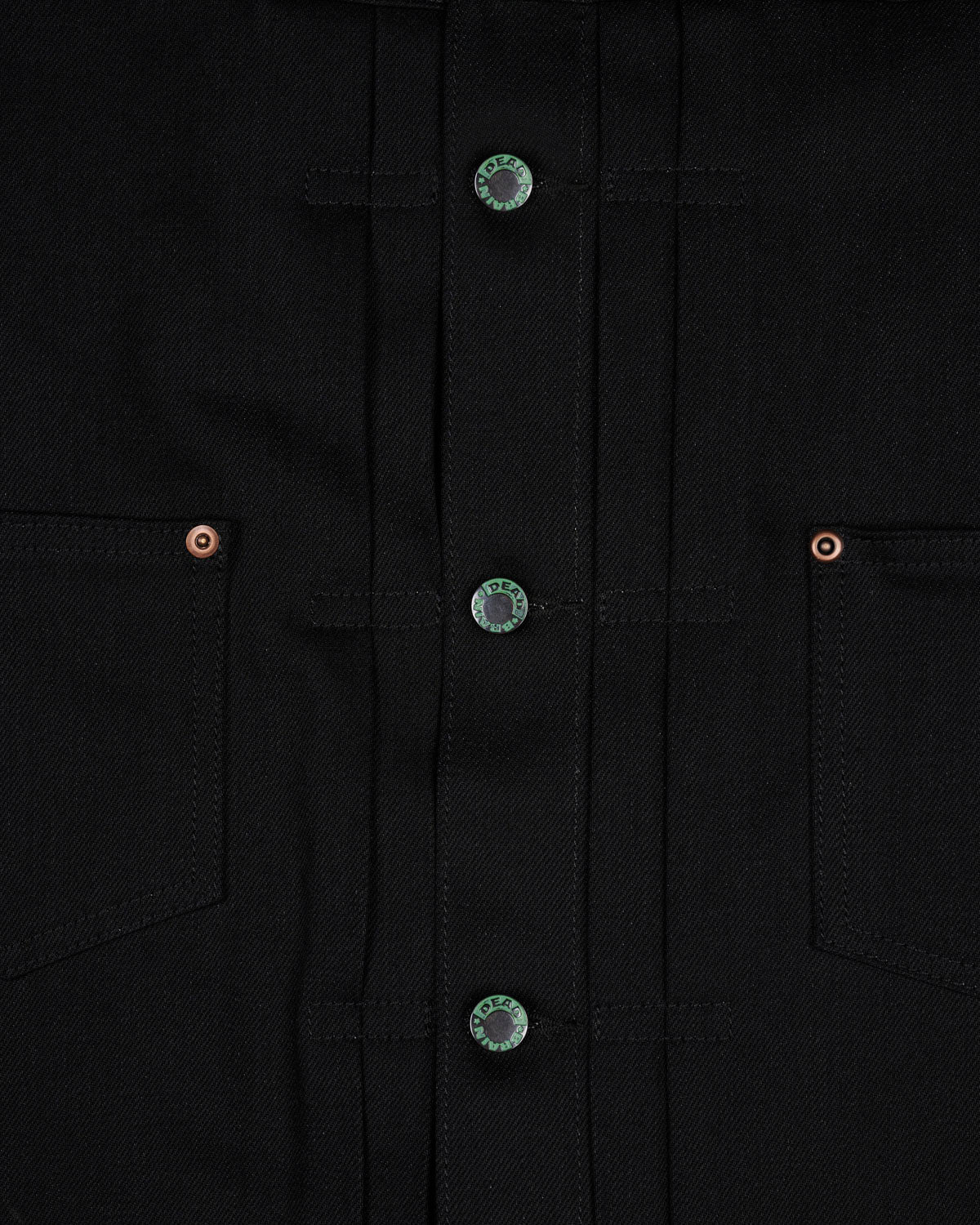 Trucker Jacket 13.2oz Selvedge Denim - Solid Black - 5