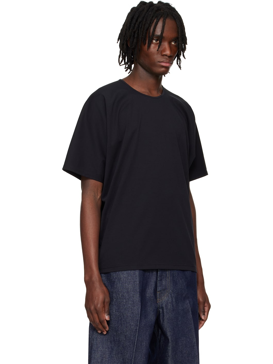 Black Kimono Sleeve T-shirt - 2