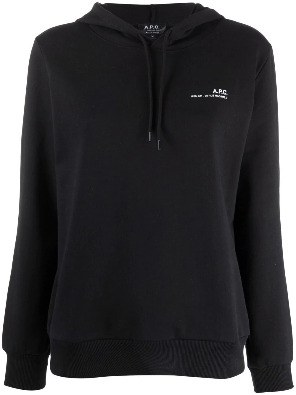 logo-print cotton hoodie - 1