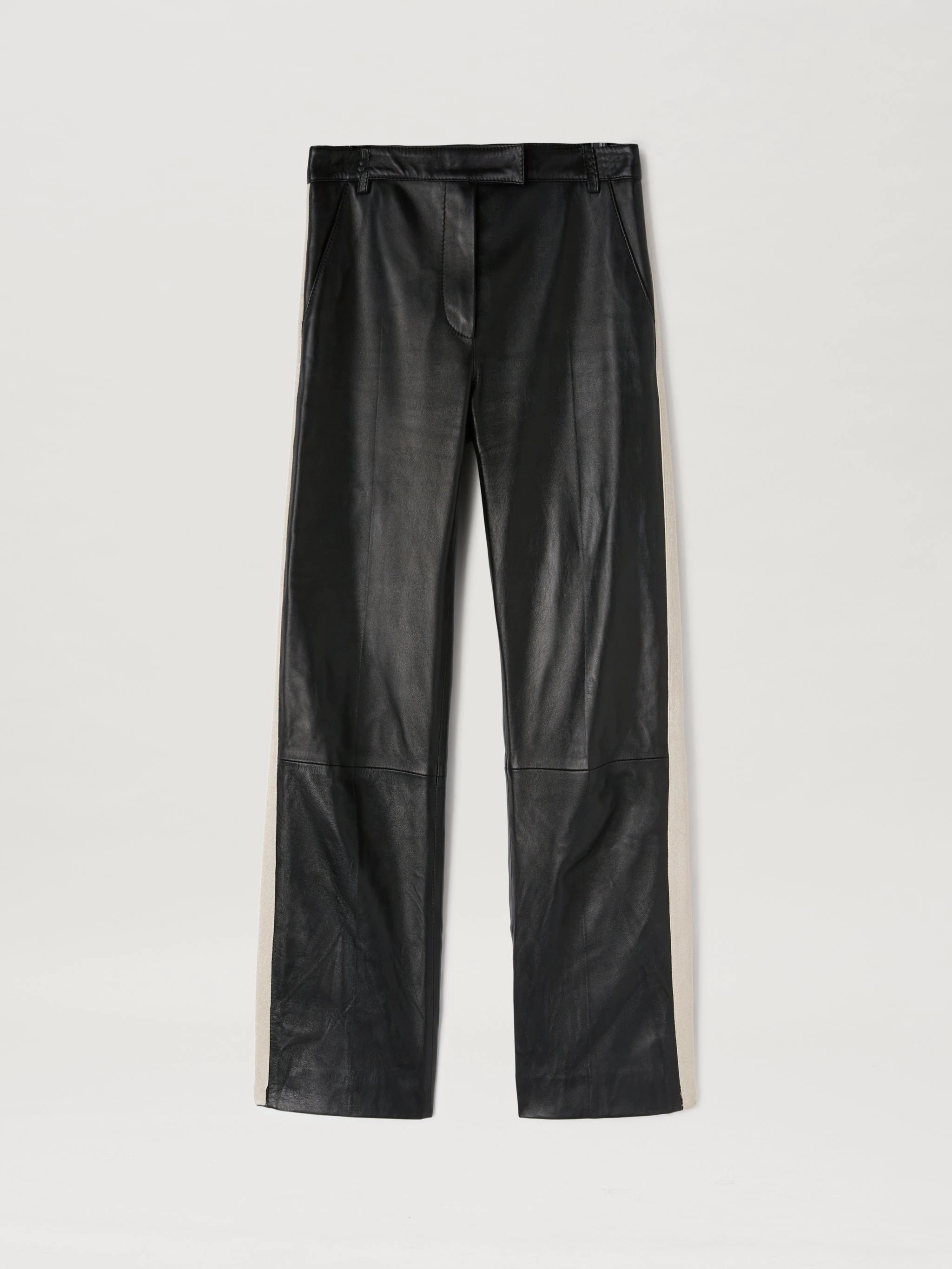LEATHER TRACK PANTS - 1