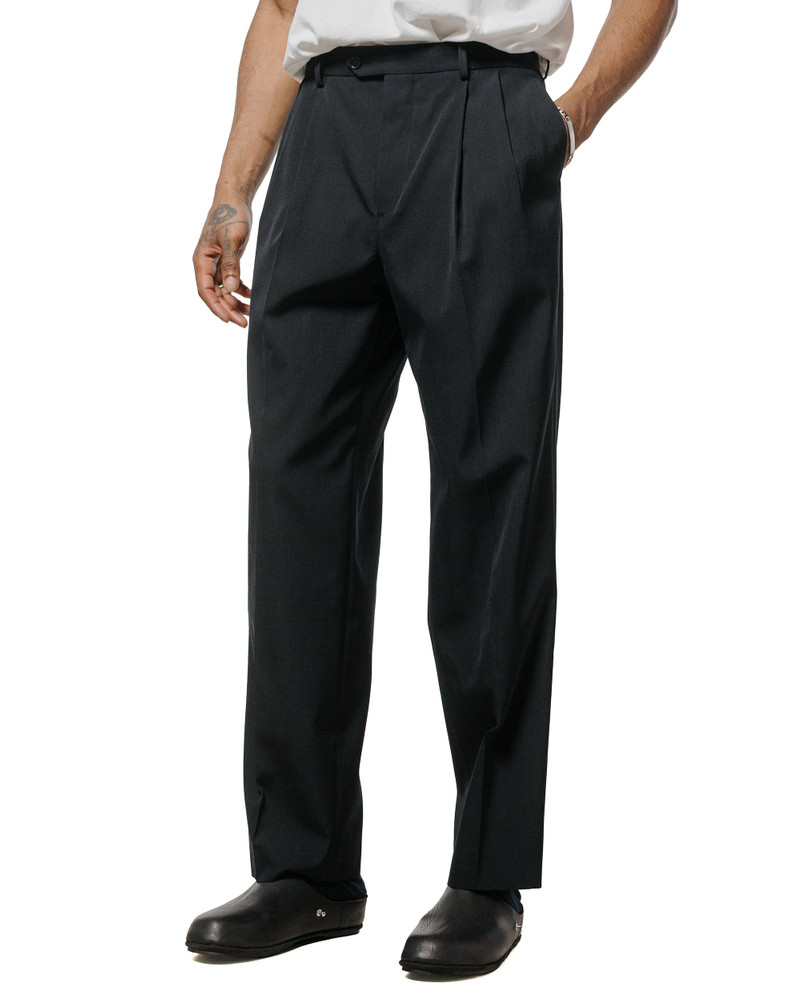 AURALEE Light Wool Max Gabardine Two-Tuck Slacks Top Black outlook