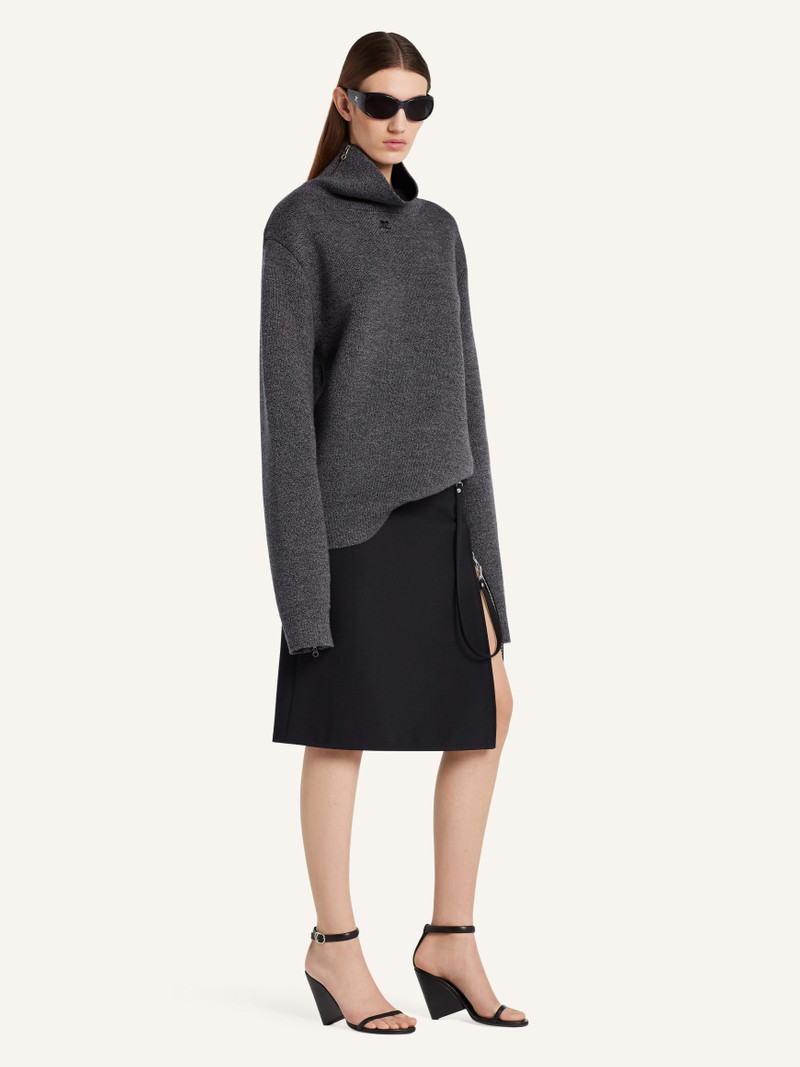 ZIPPED MOCKNECK BONDED SWEATER 4