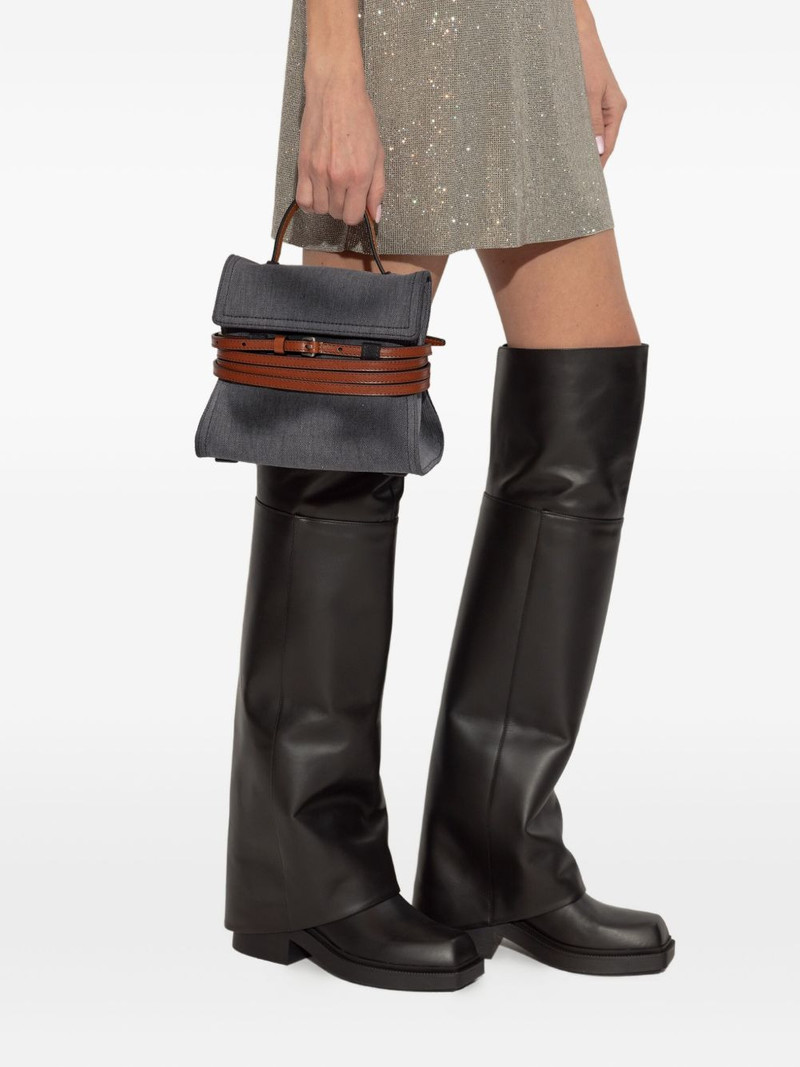 Moschino Tie Me denim belted mini bag outlook