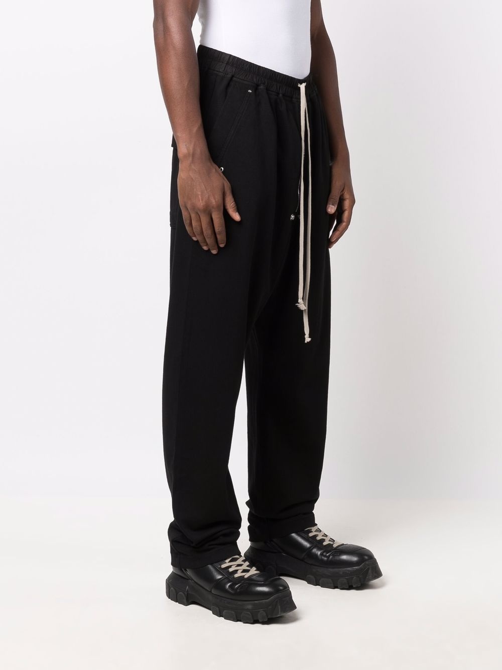 drawstring cotton trousers - 3