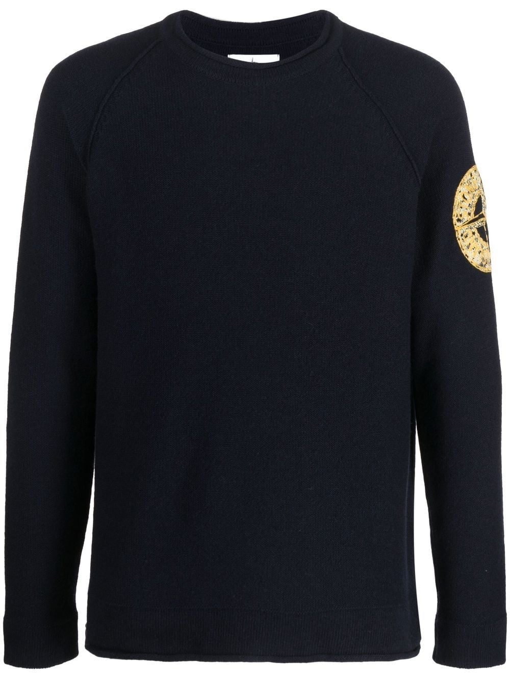 logo-patch crew-neck jumper - 1